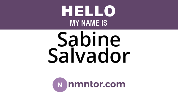 Sabine Salvador