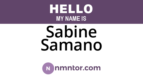 Sabine Samano