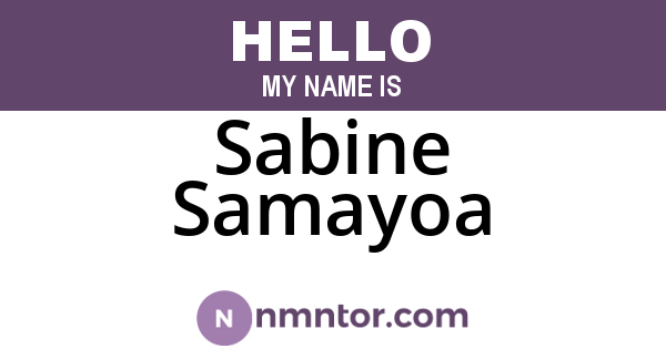 Sabine Samayoa