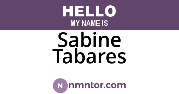 Sabine Tabares