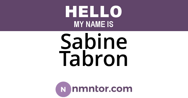 Sabine Tabron