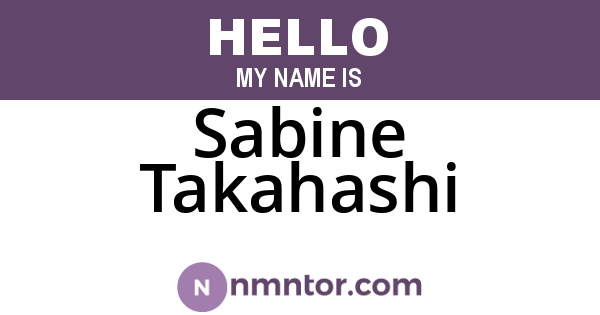 Sabine Takahashi