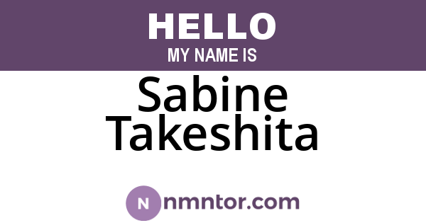 Sabine Takeshita