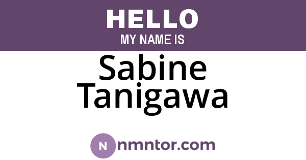 Sabine Tanigawa
