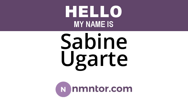 Sabine Ugarte