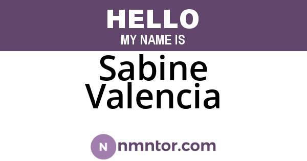 Sabine Valencia