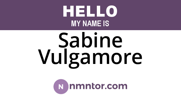 Sabine Vulgamore