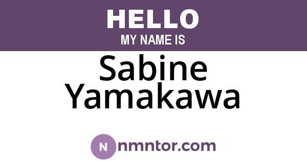 Sabine Yamakawa