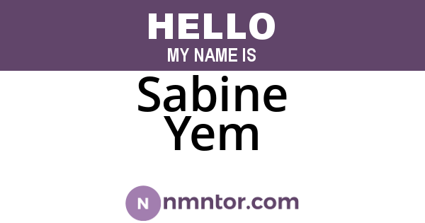 Sabine Yem