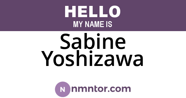 Sabine Yoshizawa