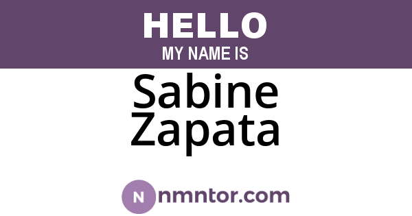Sabine Zapata