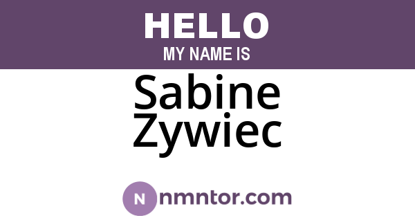 Sabine Zywiec