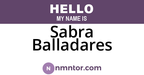 Sabra Balladares