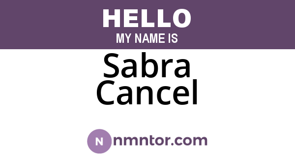 Sabra Cancel