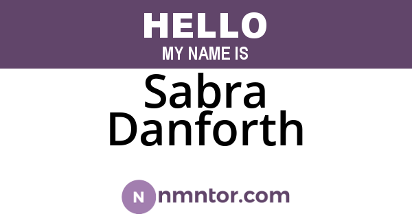 Sabra Danforth