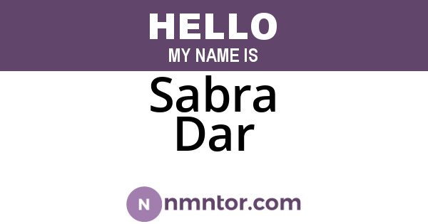 Sabra Dar