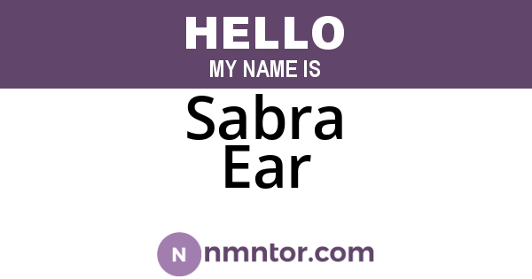 Sabra Ear