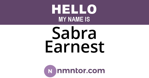 Sabra Earnest