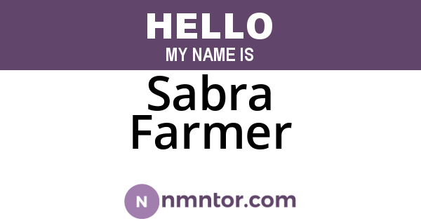 Sabra Farmer