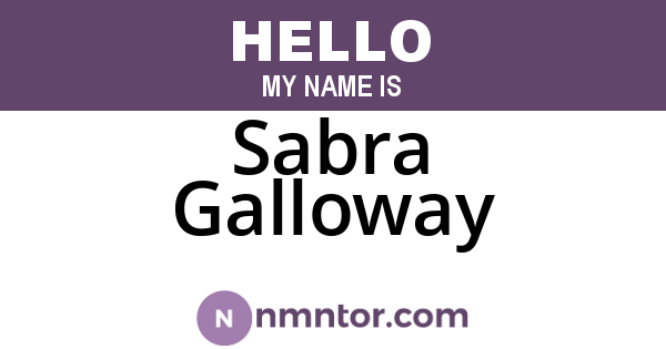 Sabra Galloway