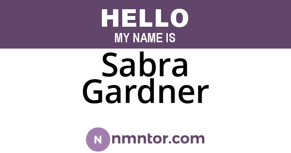 Sabra Gardner