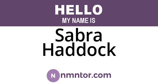 Sabra Haddock