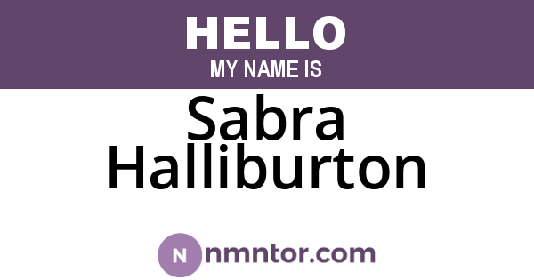 Sabra Halliburton