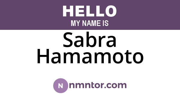 Sabra Hamamoto