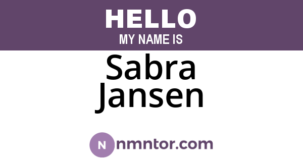 Sabra Jansen