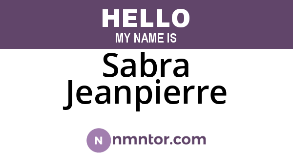 Sabra Jeanpierre