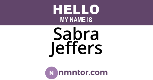 Sabra Jeffers