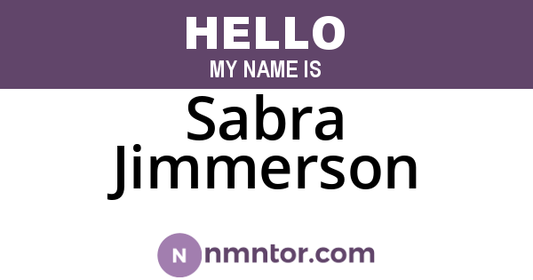 Sabra Jimmerson