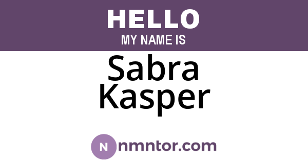 Sabra Kasper