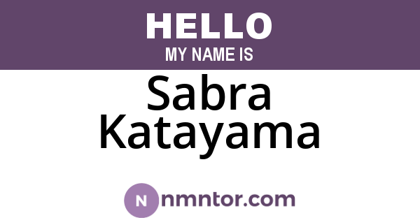 Sabra Katayama