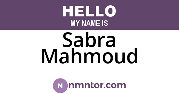 Sabra Mahmoud