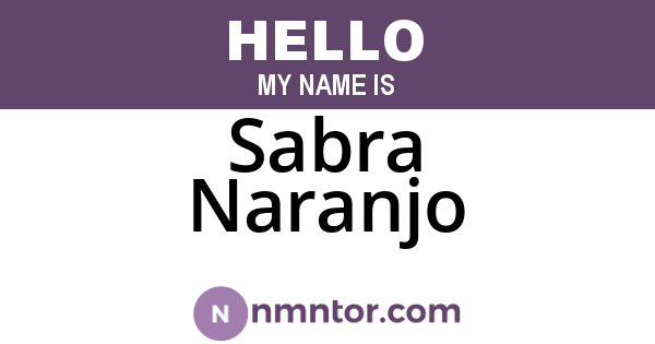 Sabra Naranjo