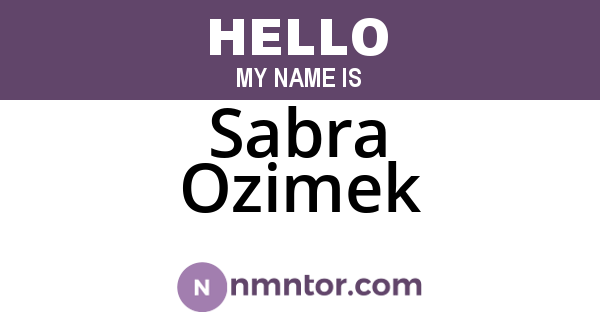 Sabra Ozimek