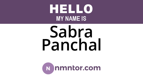 Sabra Panchal