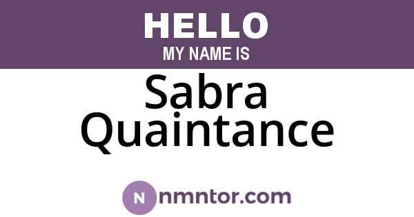 Sabra Quaintance