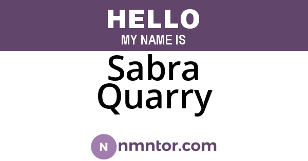 Sabra Quarry