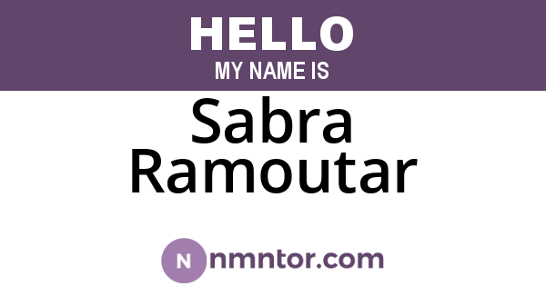 Sabra Ramoutar