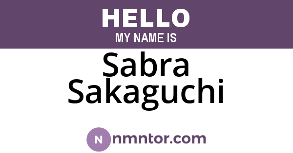 Sabra Sakaguchi