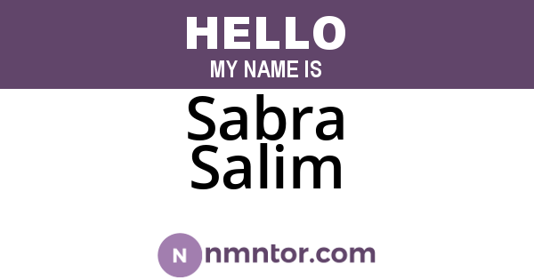 Sabra Salim