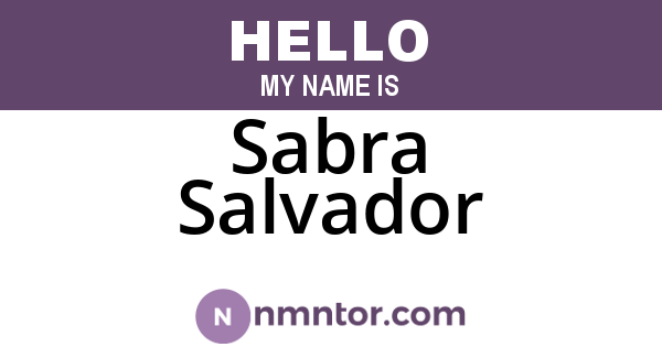 Sabra Salvador