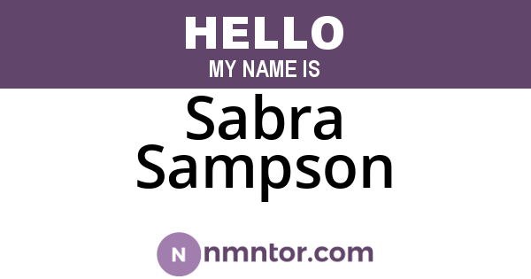Sabra Sampson