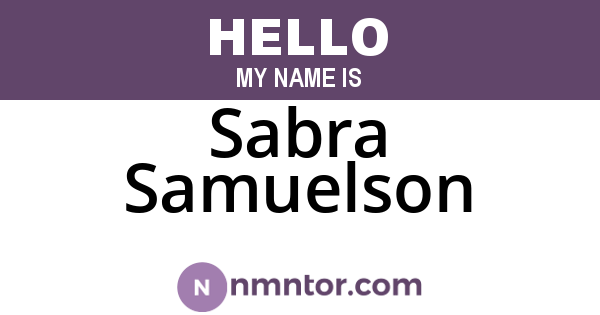 Sabra Samuelson