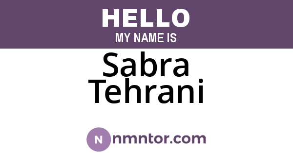 Sabra Tehrani