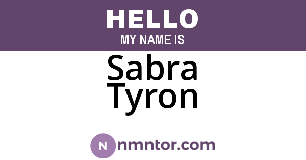 Sabra Tyron