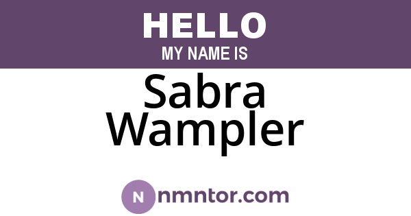 Sabra Wampler