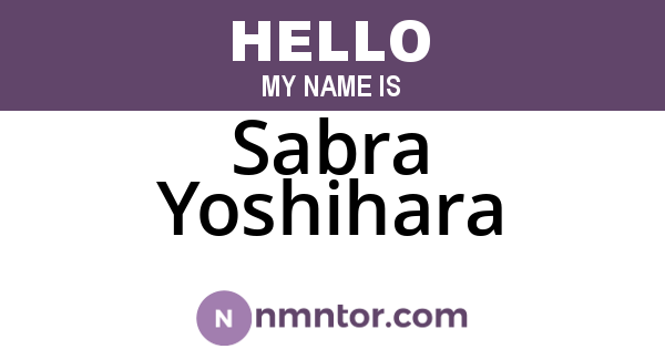 Sabra Yoshihara